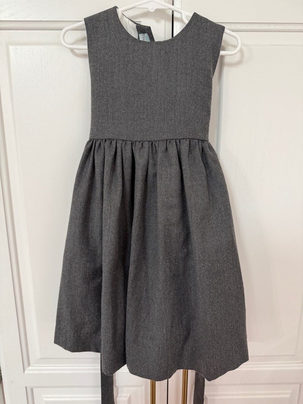 Papo d'Anjo Girl's Charcoal Gray Sleeveless Party Dress